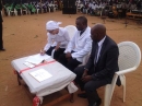 Josephine signing the Twinning Covenant Easter Sunday 2017